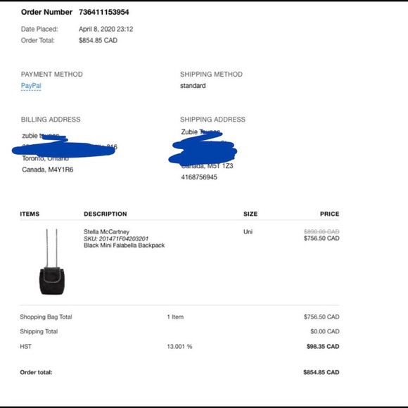 Stella McCartney Black Mini Falabella Backpack - Picture 6 of 6